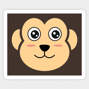 Cute Monkey Face Easy Halloween Costume Gift Sticker